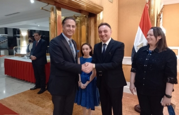 Ambassador Abhishek Singh  attended the National Day of Egypt in Caracas and conveyed his greetings to the Ambasaador of Egypt Mr. Yasser Ali Ragab